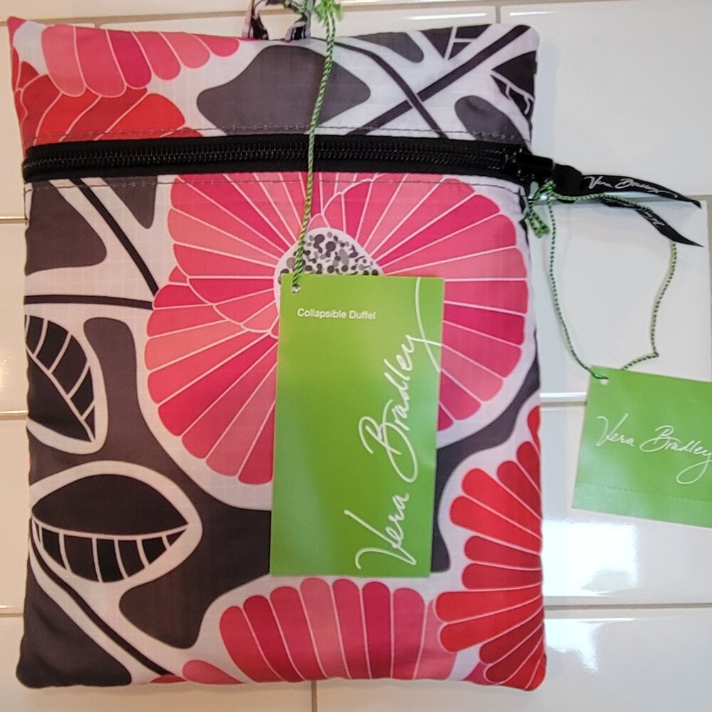 Vera Bradley Cherry Blossoms Collapsible Duffel Bag